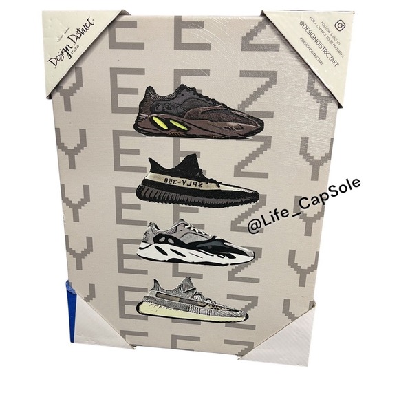 Other - 11 x 14 Yeezy Boost Canvas Design District Adidas Shoes DS Wall Art Accent Decor